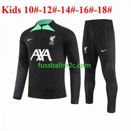 Liverpool Kinder Schwarz Sweatshirts Anzüge 2023-2024
